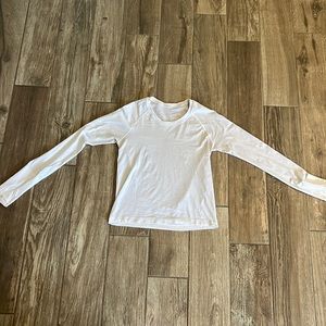 lululemon white swiftly tech long sleeve race length
